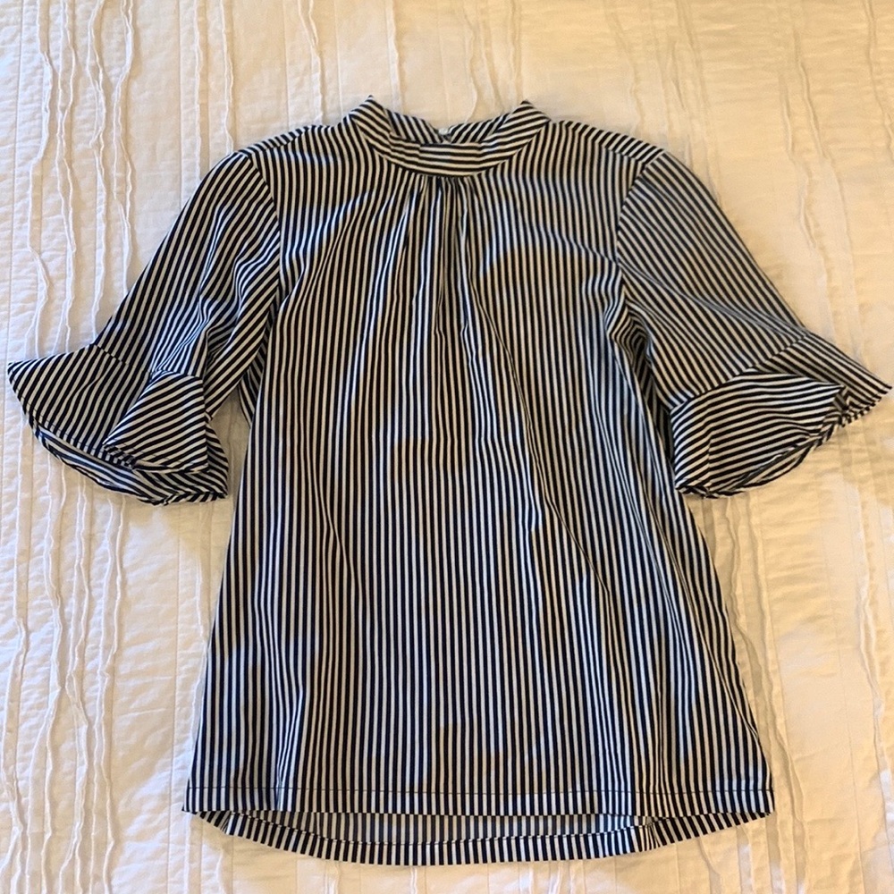 Vero Moda Striped Navy and White Women's Top